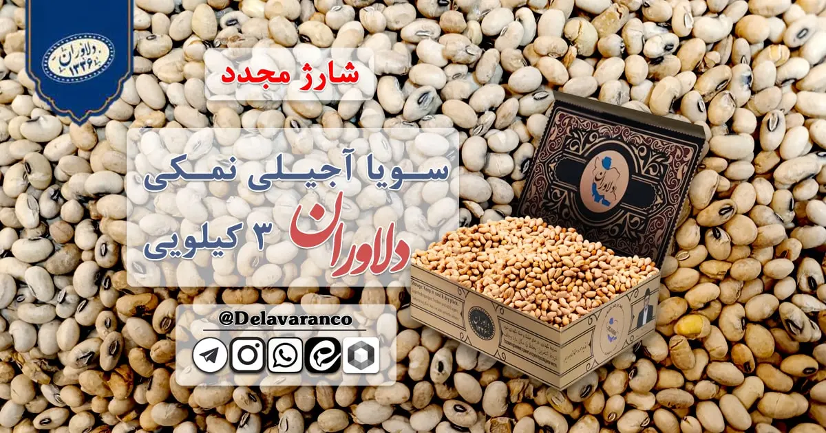 سویا آجیلی نمکی ۳ کیلویی دلاوران-خشکبار دلاوران-خشکبار در مشهد